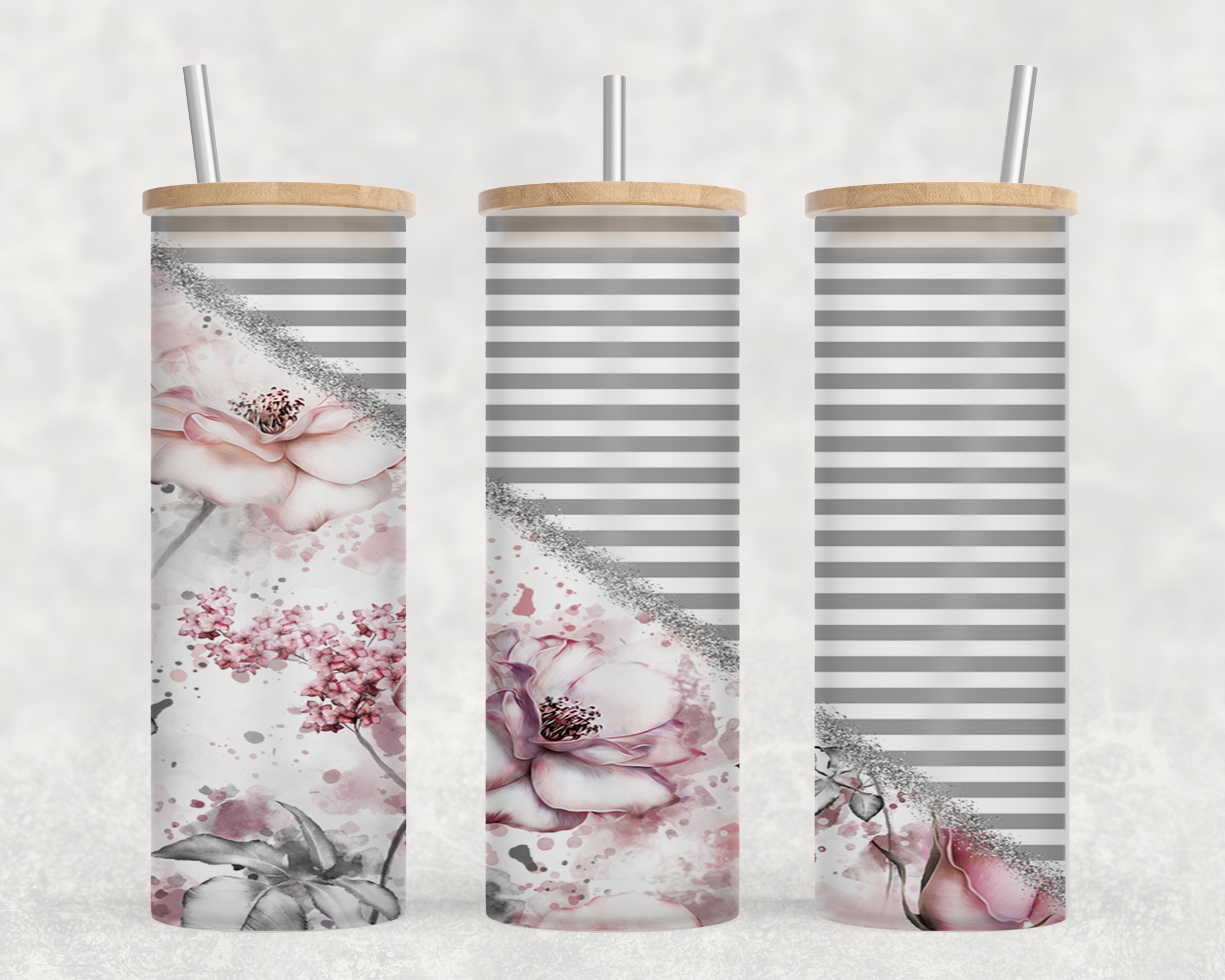Pink Grey Flower-10595